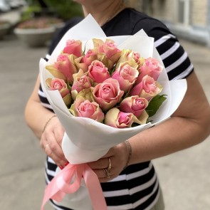 15 Adet Pembe Gül Buketi